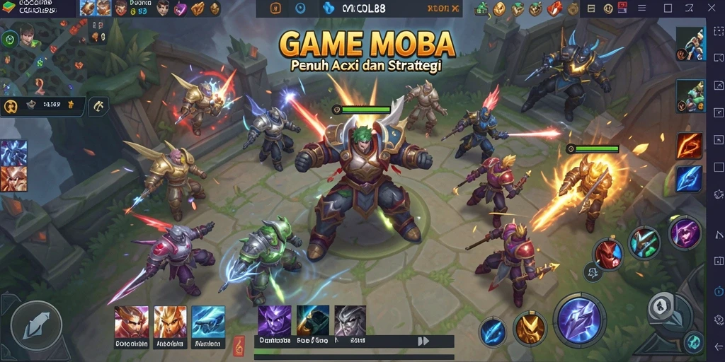Tangkapan layar utama COCOL88 menampilkan aksi intens dalam pertempuran MOBA.