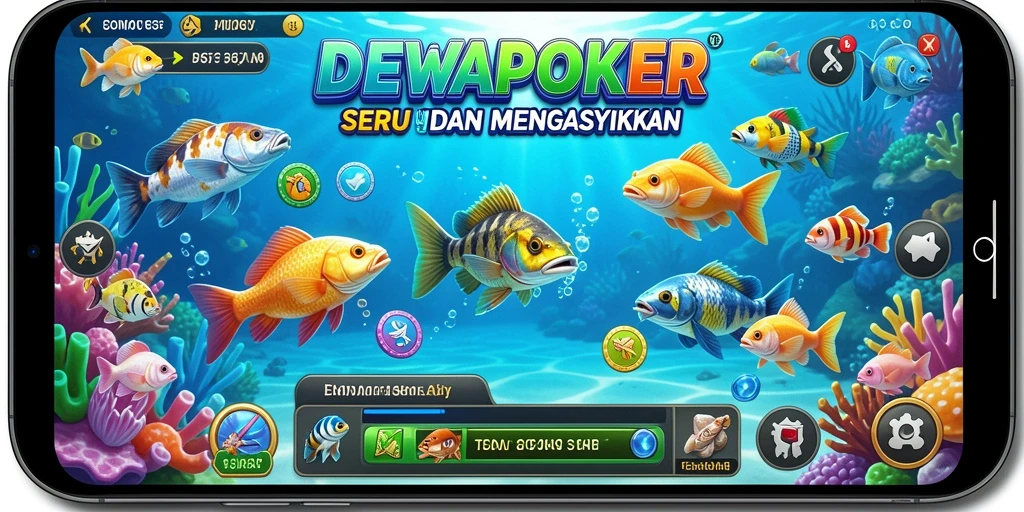 Screenshot gameplay DEWAPOKER menampilkan suasana tembak ikan yang seru.