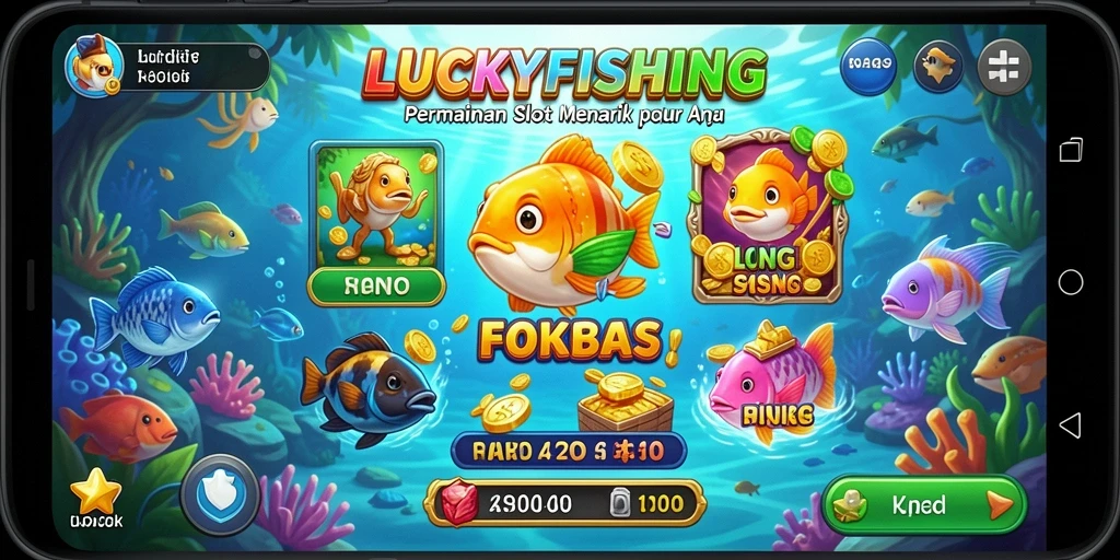 Tampilan menarik dari gameplay LUCKYFISHING Slot.