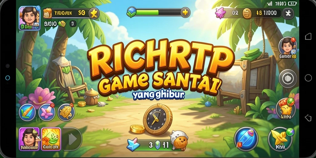 Tampilan menarik gameplay RICHRTP dengan karakter ceria.